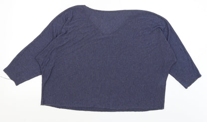 Blue Vanilla Womens Blue   Basic T-Shirt Size XL