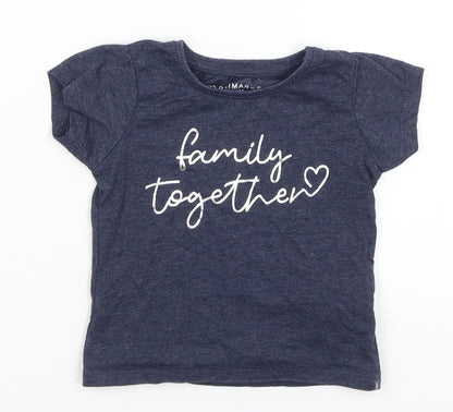 Primark Baby Blue   Basic T-Shirt Size 12-18 Months  - Family Together