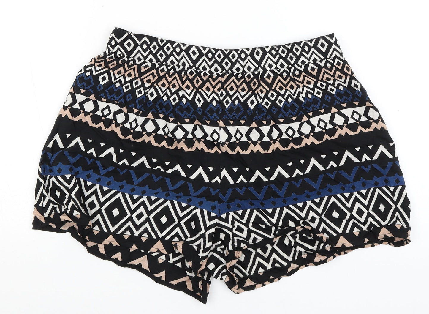 @Republic Womens Black Geometric  Hot Pants Shorts Size M