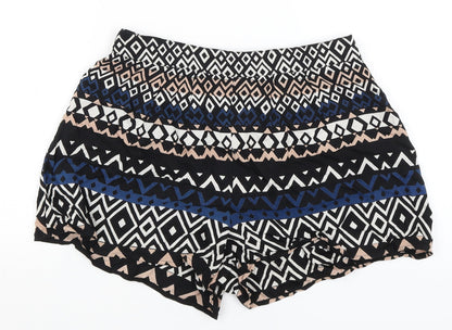 @Republic Womens Black Geometric  Hot Pants Shorts Size M