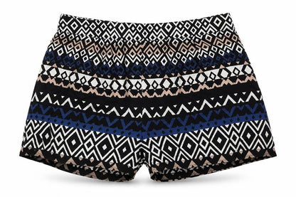 Front view of @Republic women’s black geometric hot pants shorts, size M