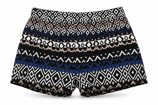 Front view of @Republic women’s black geometric hot pants shorts, size M