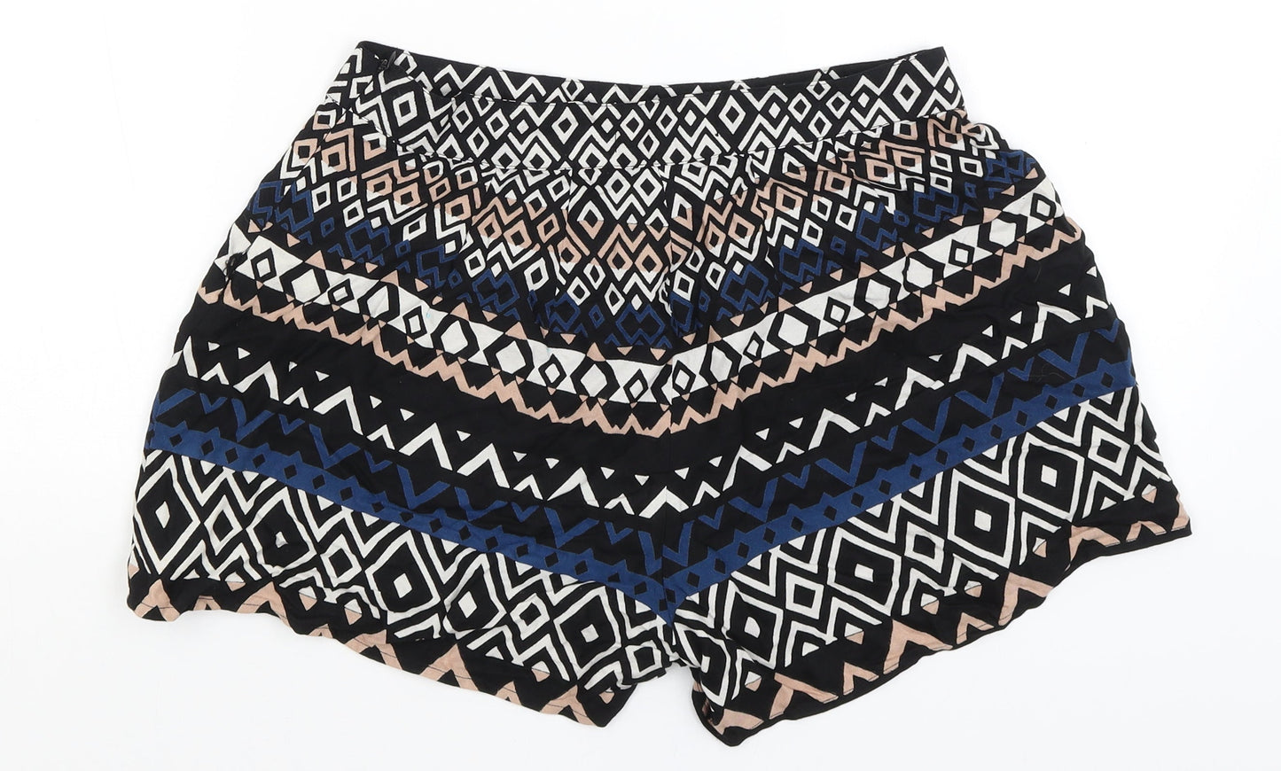 @Republic Womens Black Geometric  Hot Pants Shorts Size M