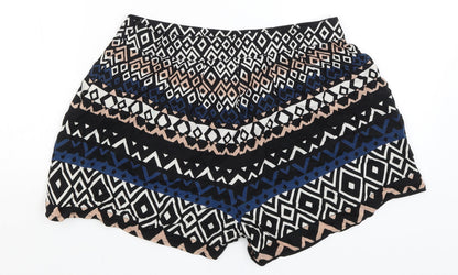 @Republic Womens Black Geometric  Hot Pants Shorts Size M
