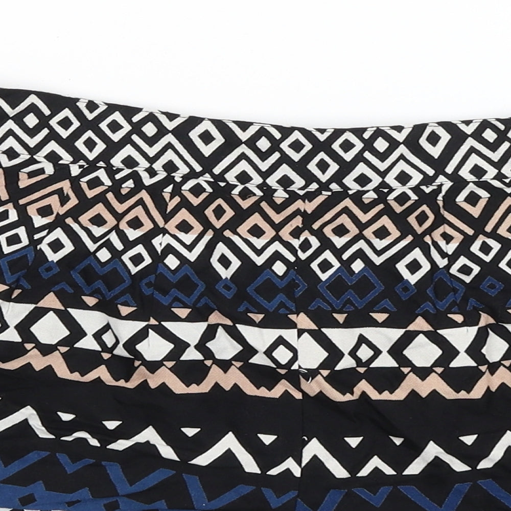 @Republic Womens Black Geometric  Hot Pants Shorts Size M