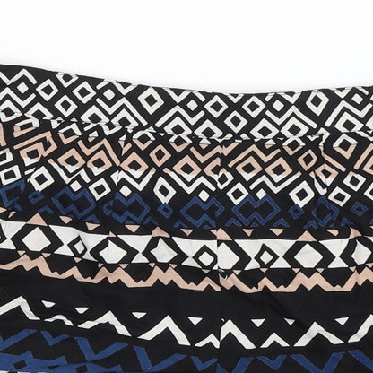 @Republic Womens Black Geometric  Hot Pants Shorts Size M