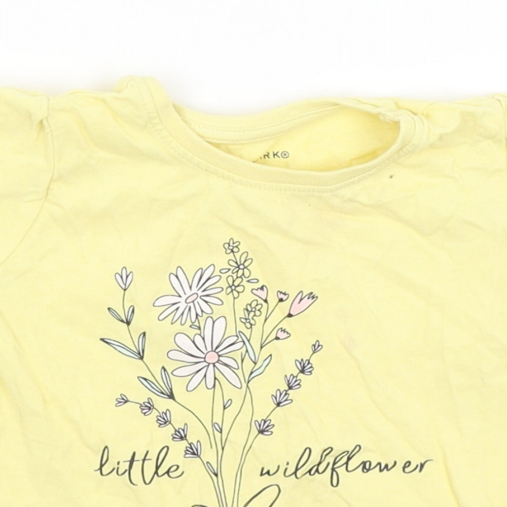 Primark Baby Yellow   Basic T-Shirt Size 12-18 Months  - Little Wildflower