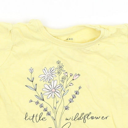 Primark Baby Yellow   Basic T-Shirt Size 12-18 Months  - Little Wildflower