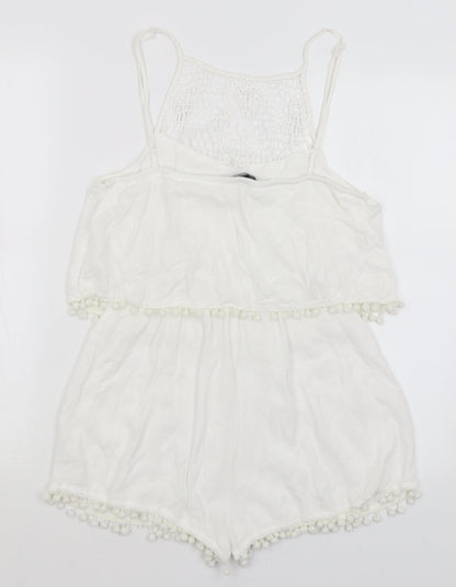 Primark Womens White   Playsuit One-Piece Size M