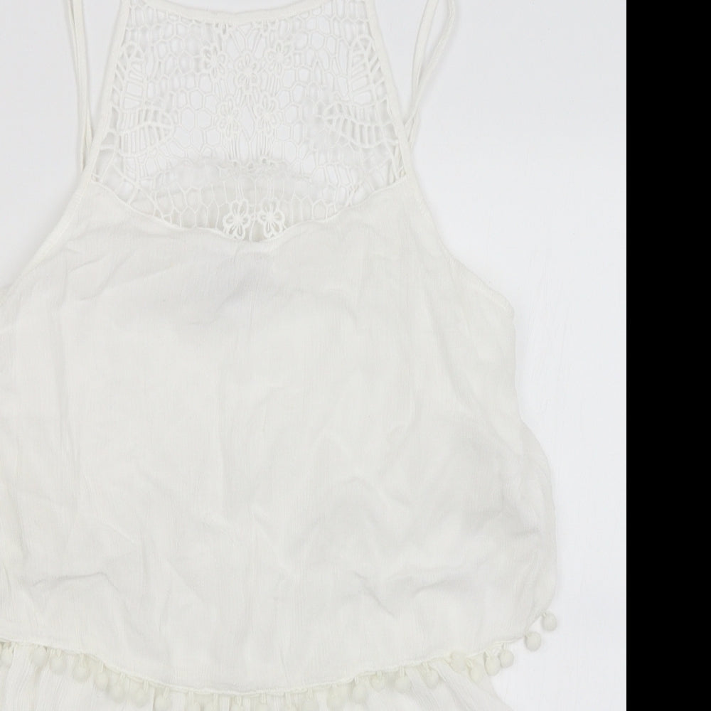 Primark Womens White   Playsuit One-Piece Size M