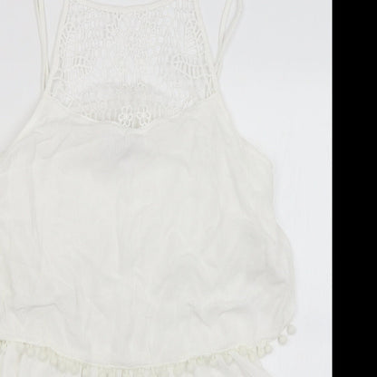 Primark Womens White   Playsuit One-Piece Size M