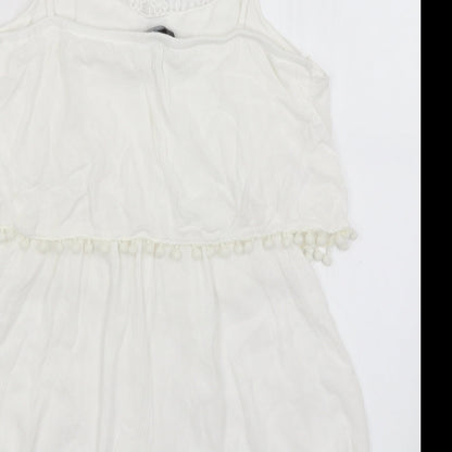Primark Womens White   Playsuit One-Piece Size M