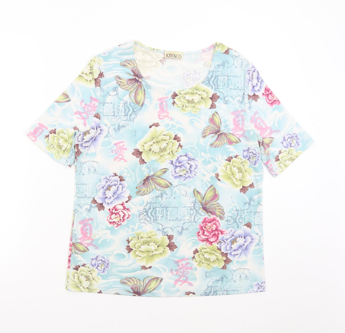 Additional front view of Kin & Co women’s multicoloured floral basic blouse, size L