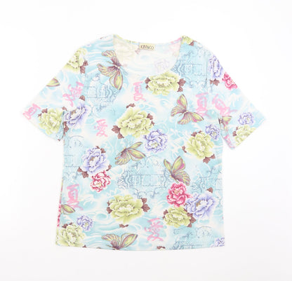 Additional front view of Kin & Co women’s multicoloured floral basic blouse, size L