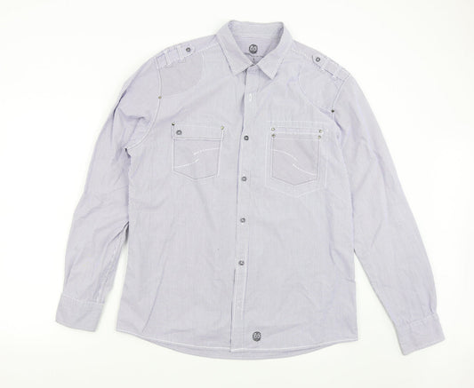 Mens UK Size L NEXT Blue  Button-Up Long Sleeve Casual Shirt