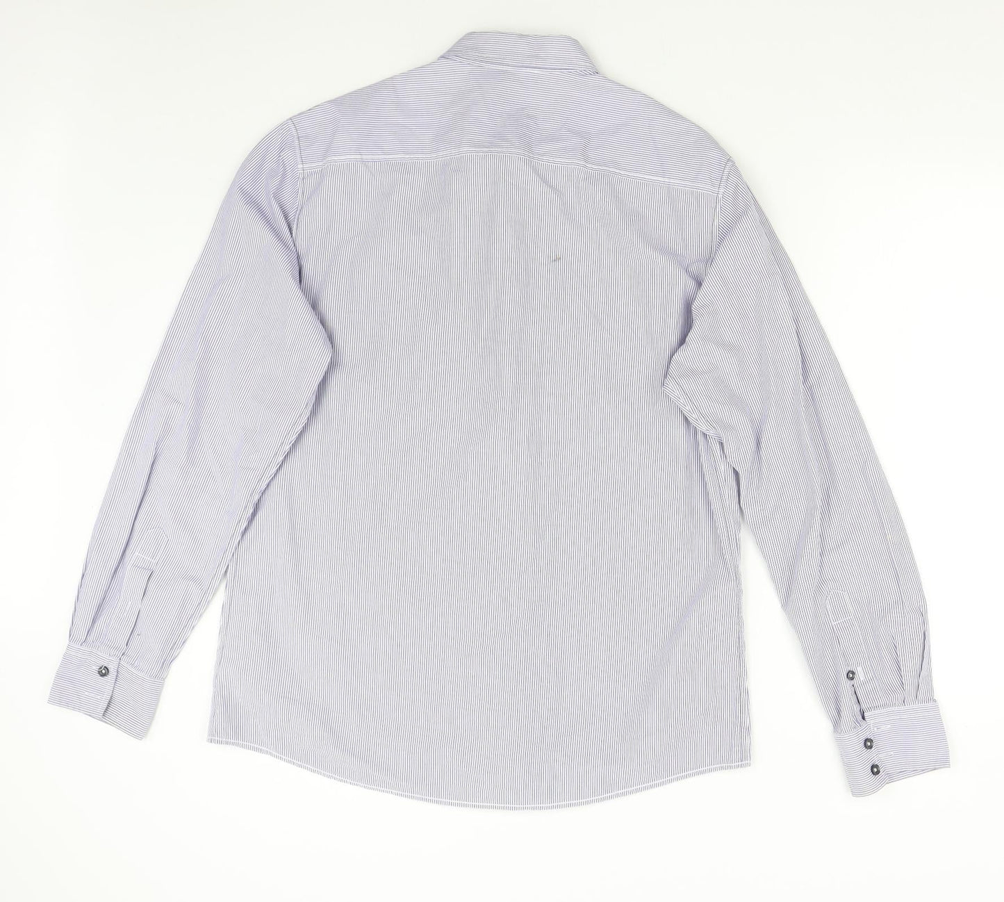 Mens UK Size L NEXT Blue  Button-Up Long Sleeve Casual Shirt