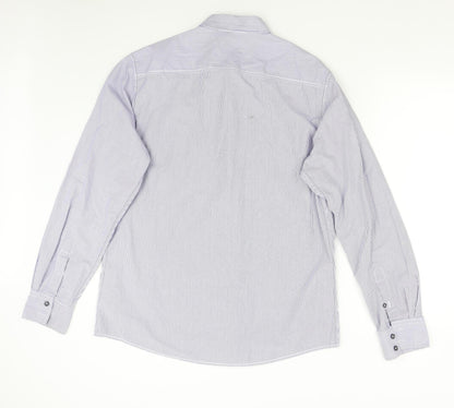 Mens UK Size L NEXT Blue  Button-Up Long Sleeve Casual Shirt