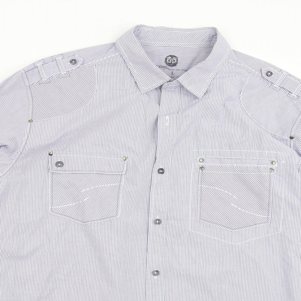 Mens UK Size L NEXT Blue  Button-Up Long Sleeve Casual Shirt