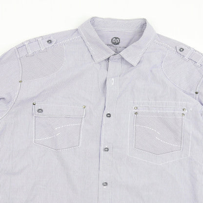 Mens UK Size L NEXT Blue  Button-Up Long Sleeve Casual Shirt