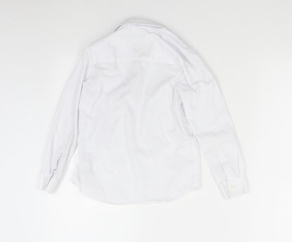 Back view of Next boys’ white basic button-up, size 8, years - school