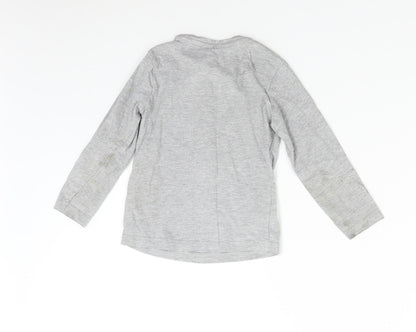TU Baby Grey   Basic T-Shirt Size 3-6 Months  - Christmas Rudolph