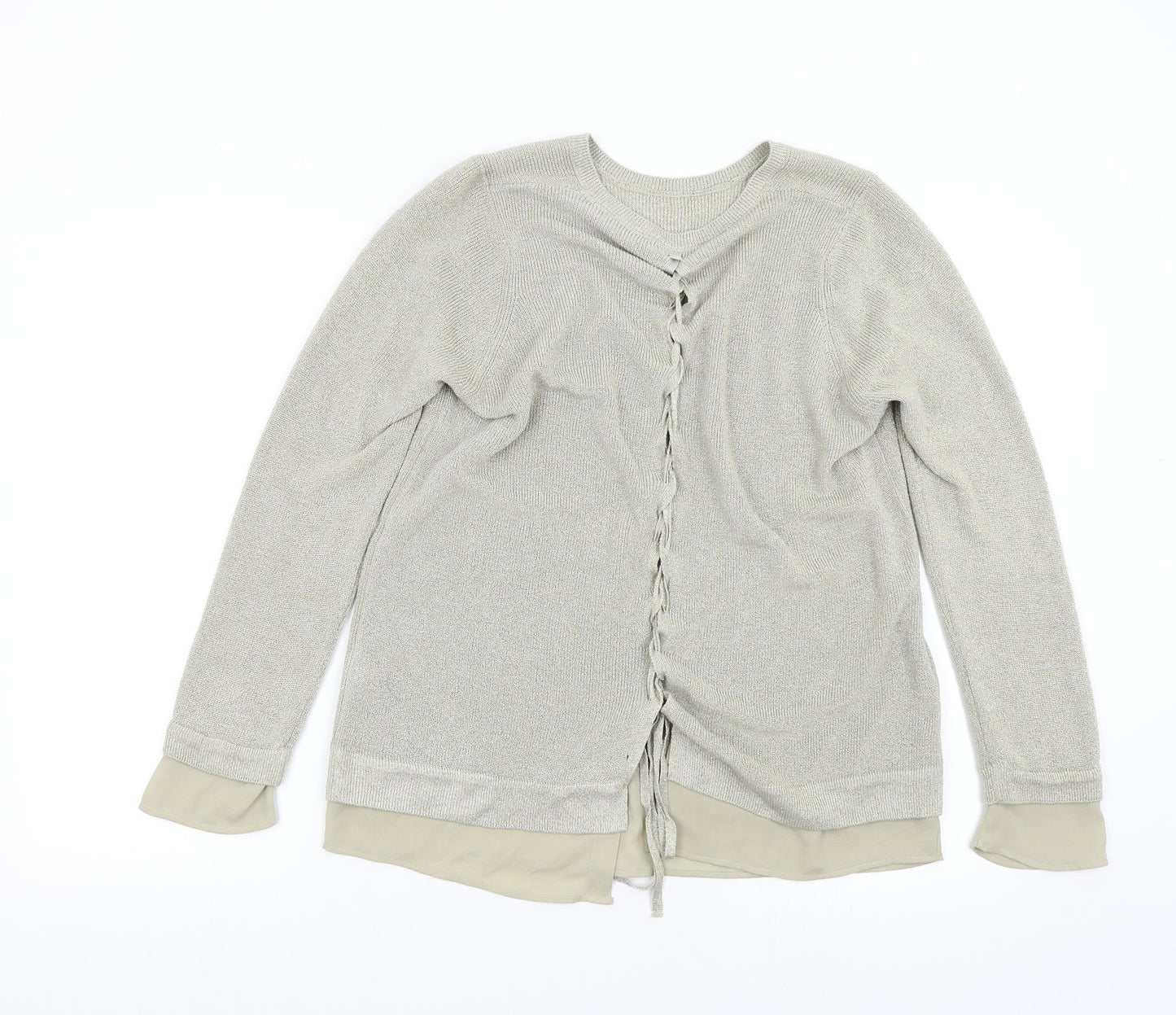 Womens UK Size 12 M&S Gold Pullover Jumper