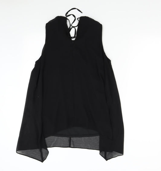 Womens UK Size 12 BHS Black Tunic Blouse