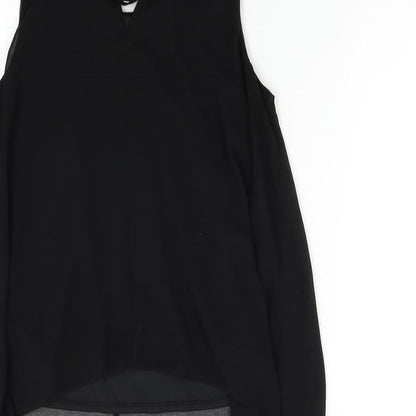 Womens UK Size 12 BHS Black Tunic Blouse