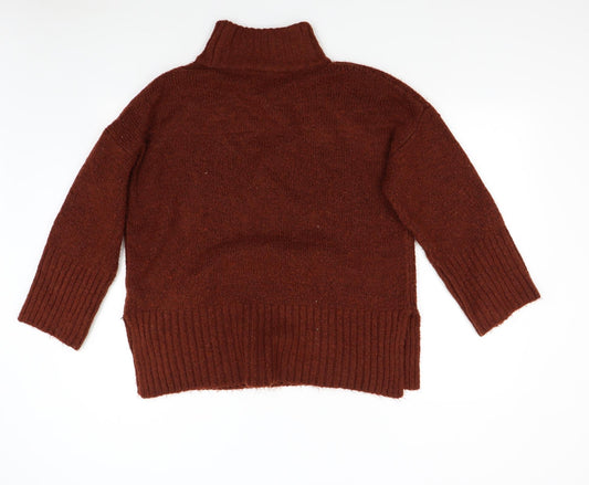 Womens UK Size M Topshop Orange Pullover Jumper