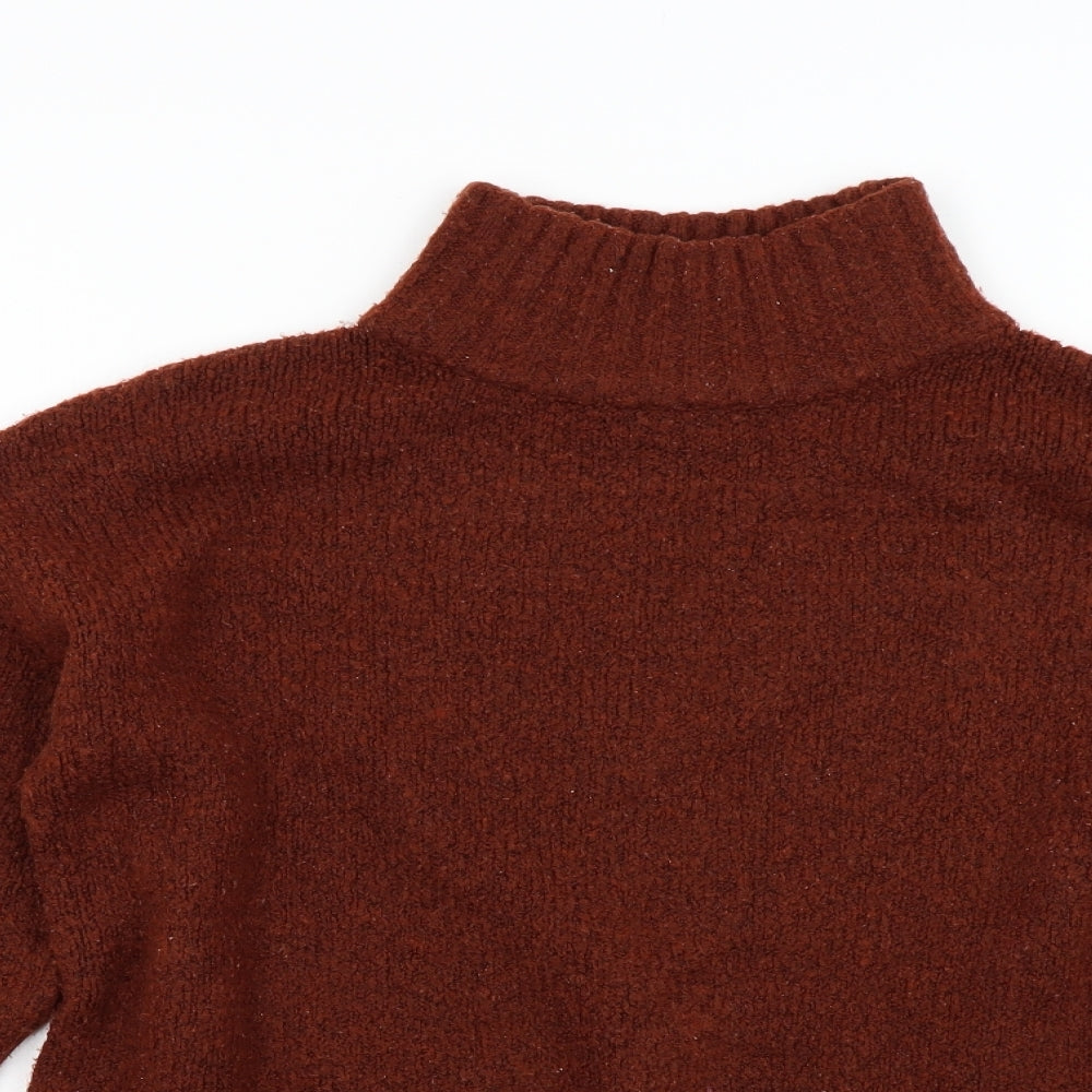 Womens UK Size M Topshop Orange Pullover Jumper