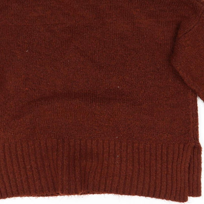 Womens UK Size M Topshop Orange Pullover Jumper