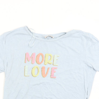 TU Womens Blue   Basic T-Shirt Size 10  - More Love