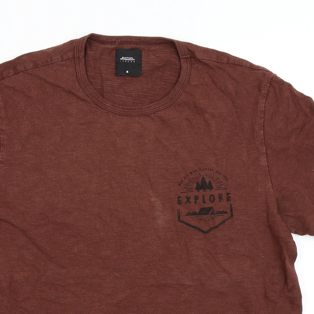 Mens UK Size M Burton Brown  T-Shirt