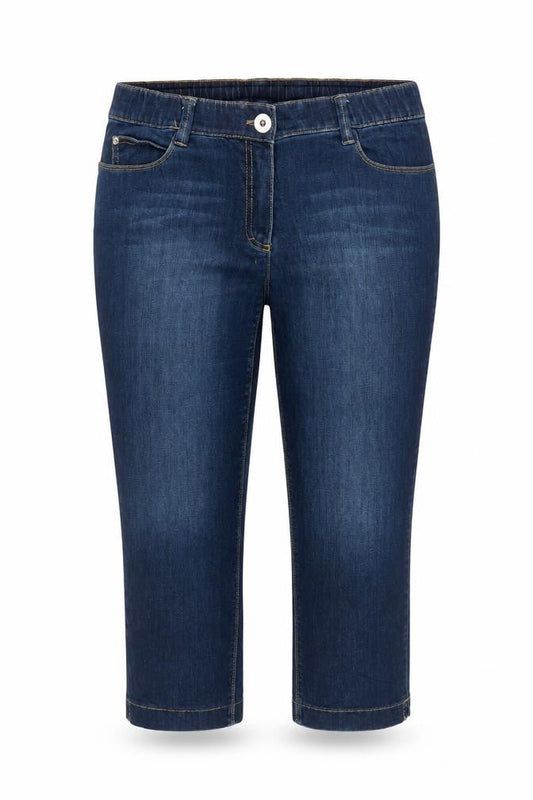Samoon Womens Blue  Denim Capri Jeans Size 32 in L25 in