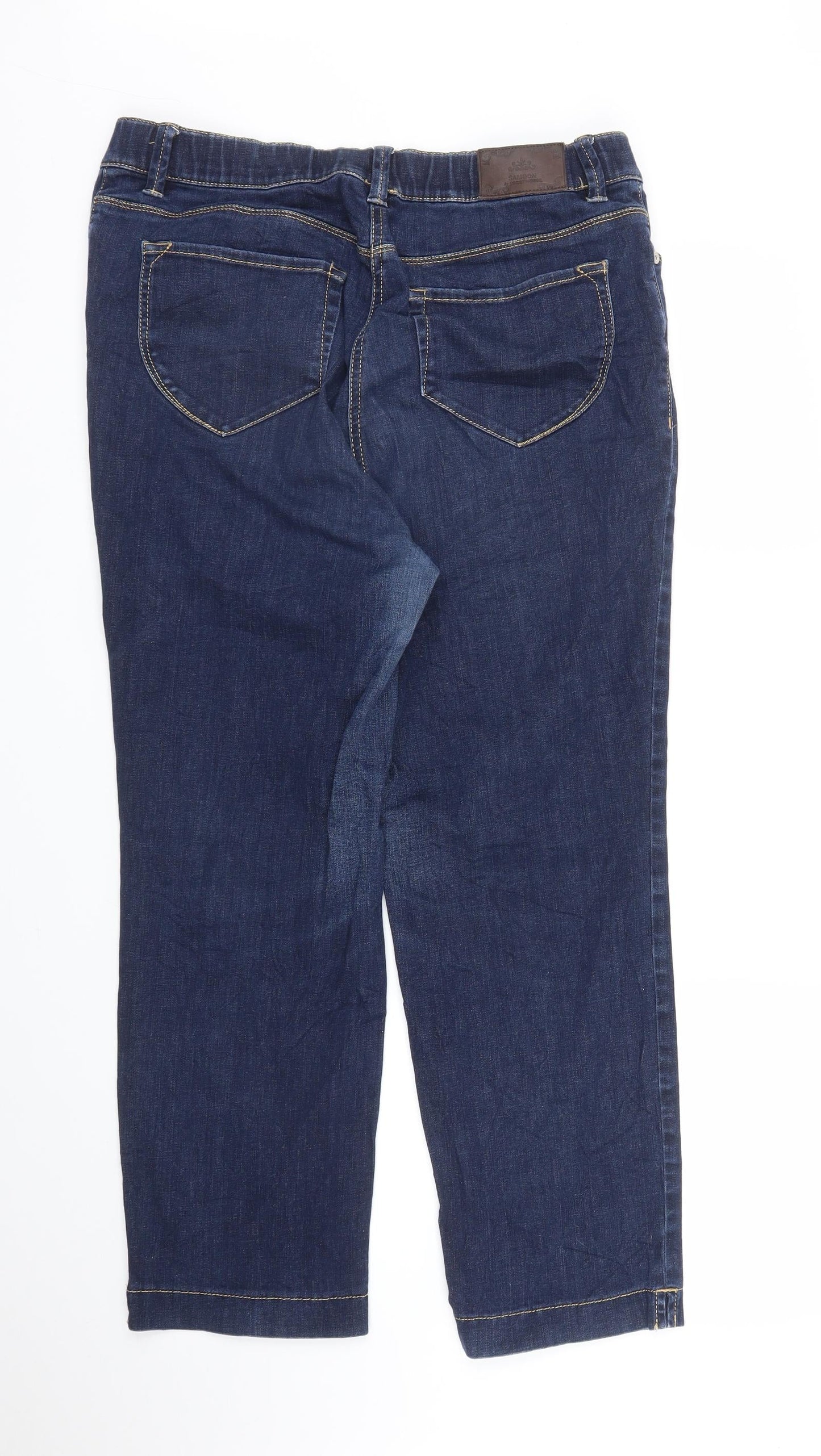 Samoon Womens Blue  Denim Capri Jeans Size 32 in L25 in