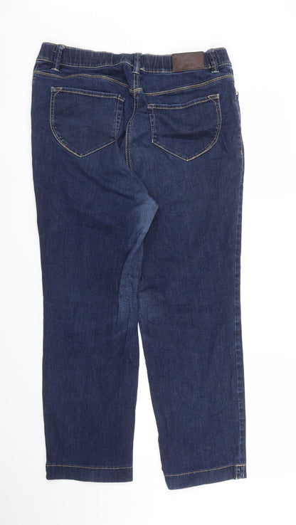 Samoon Womens Blue  Denim Capri Jeans Size 32 in L25 in