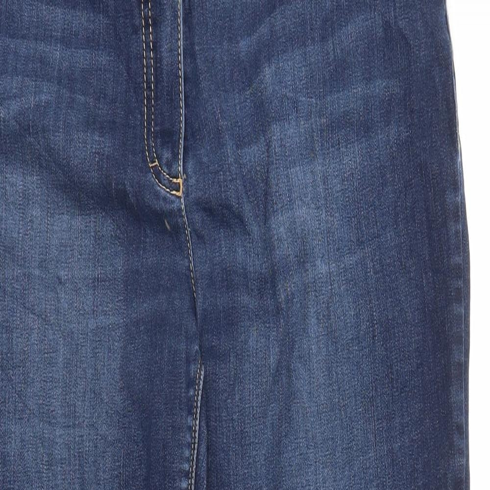 Samoon Womens Blue  Denim Capri Jeans Size 32 in L25 in