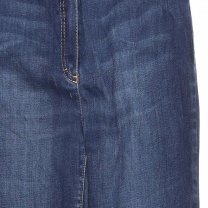 Samoon Womens Blue  Denim Capri Jeans Size 32 in L25 in