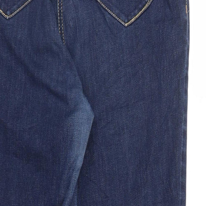 Samoon Womens Blue  Denim Capri Jeans Size 32 in L25 in