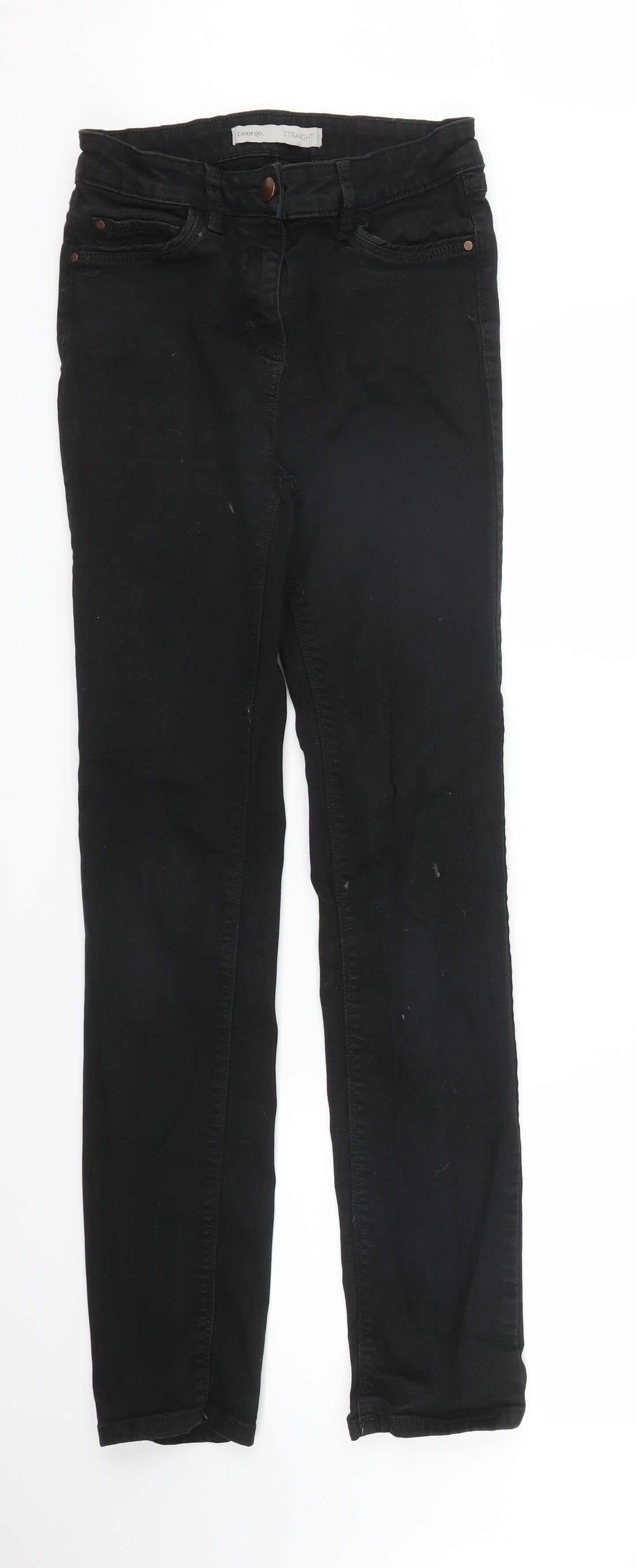 George Womens Black  Denim Skinny Jeans Size 10 L29 in
