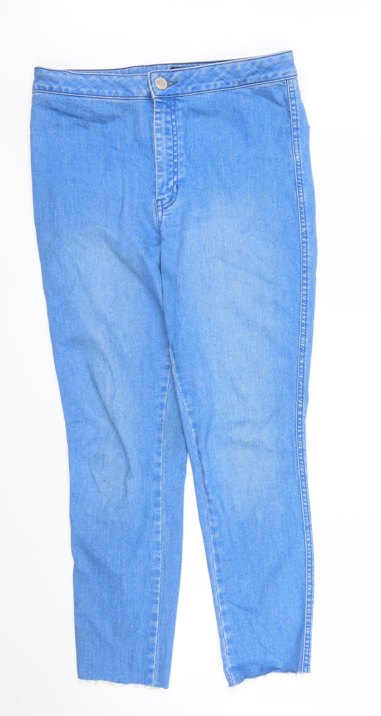 Womens UK Size 14 Warehouse Regular Fit Skinny Blue Jeans
