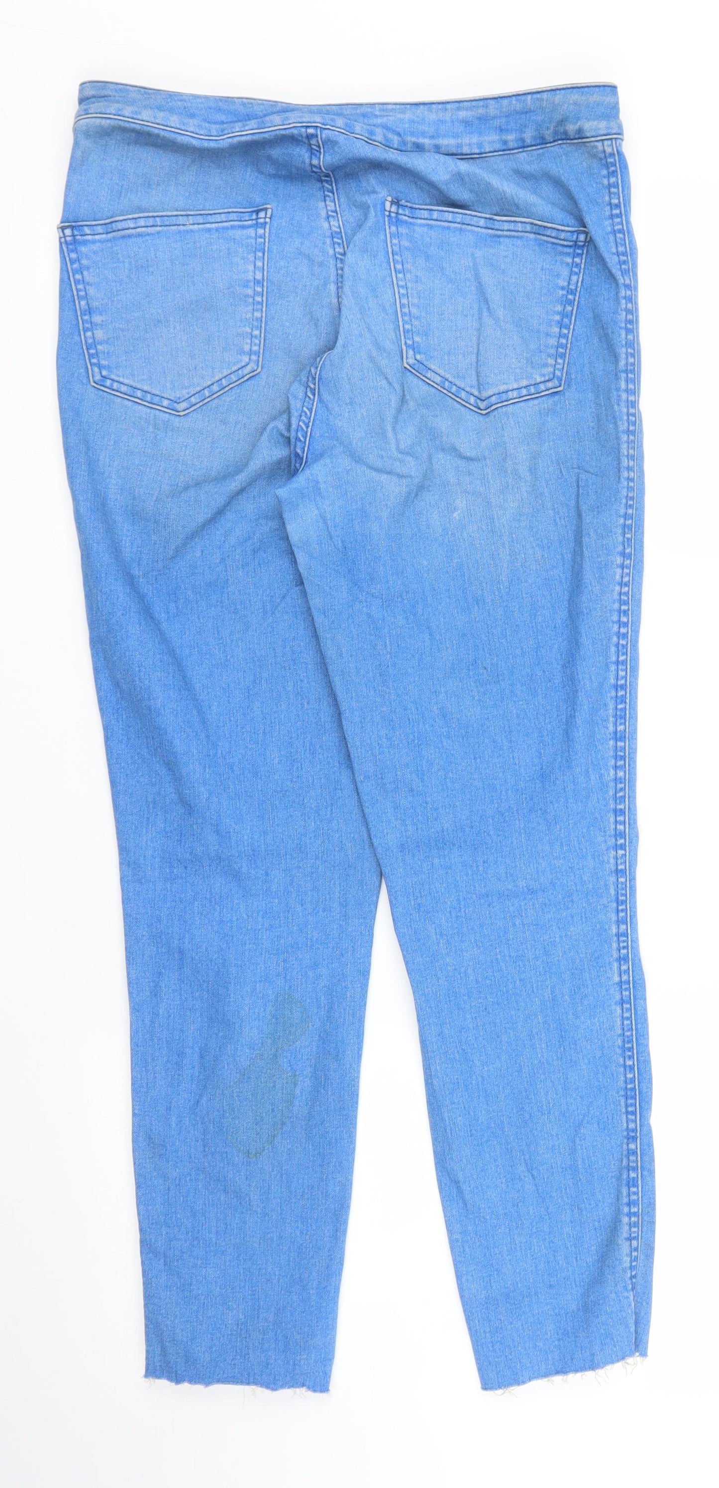 Womens UK Size 14 Warehouse Regular Fit Skinny Blue Jeans