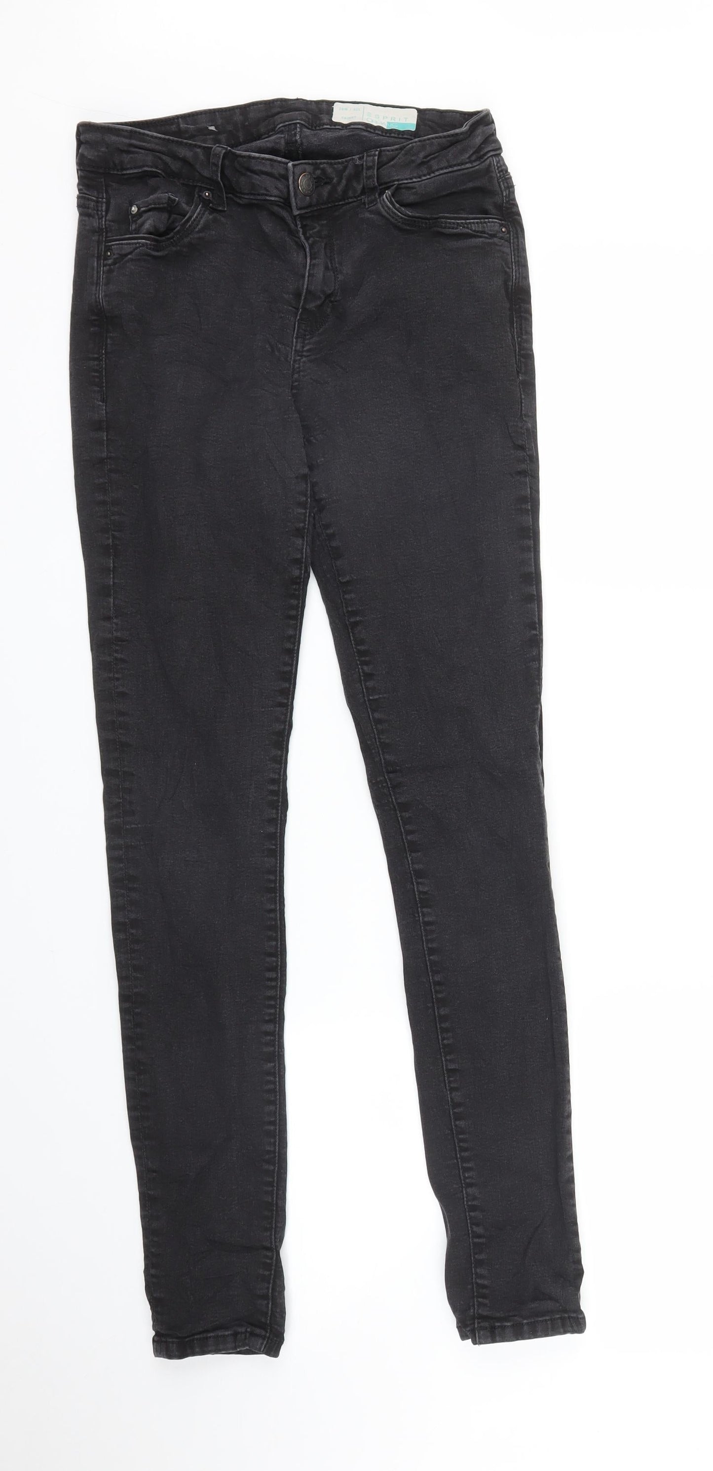 Espirit Womens Black  Denim Skinny Jeans Size 28 in L32 in