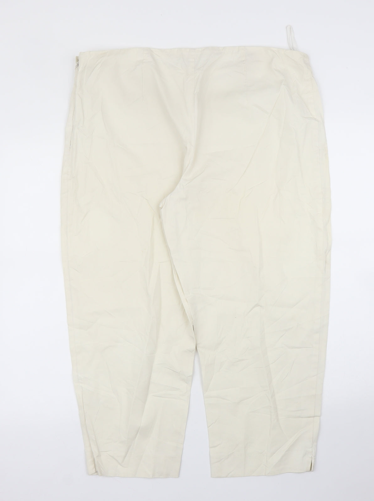 Womens UK Size 38 in Preworn Regular Fit Pedal Pusher Ivory Trousers