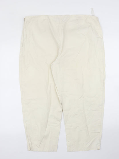 Womens UK Size 38 in Preworn Regular Fit Pedal Pusher Ivory Trousers