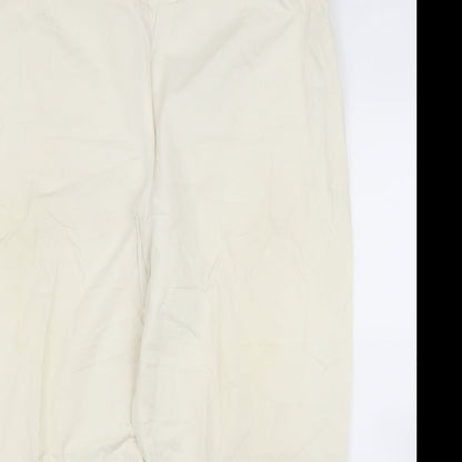 Womens UK Size 38 in Preworn Regular Fit Pedal Pusher Ivory Trousers