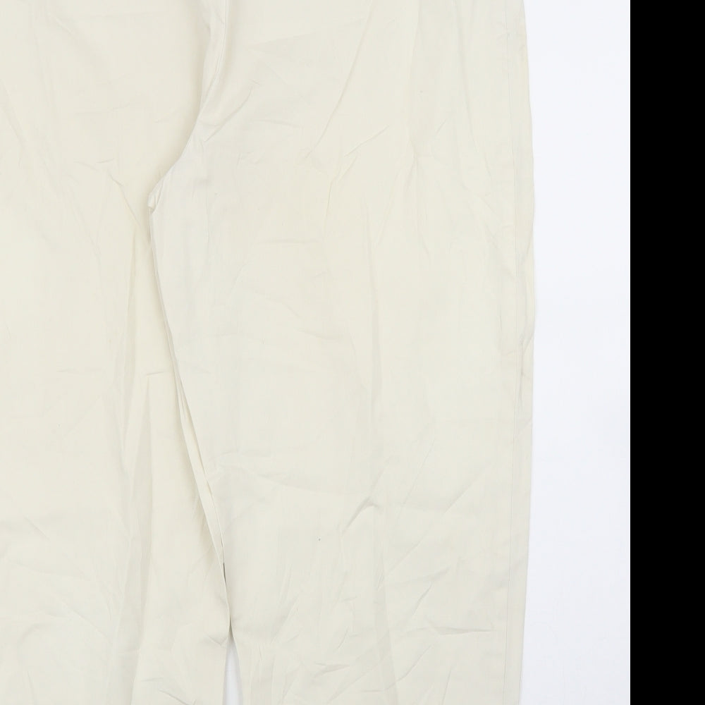 Womens UK Size 38 in Preworn Regular Fit Pedal Pusher Ivory Trousers