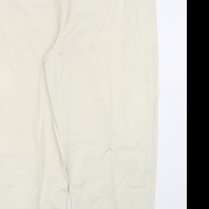Womens UK Size 38 in Preworn Regular Fit Pedal Pusher Ivory Trousers