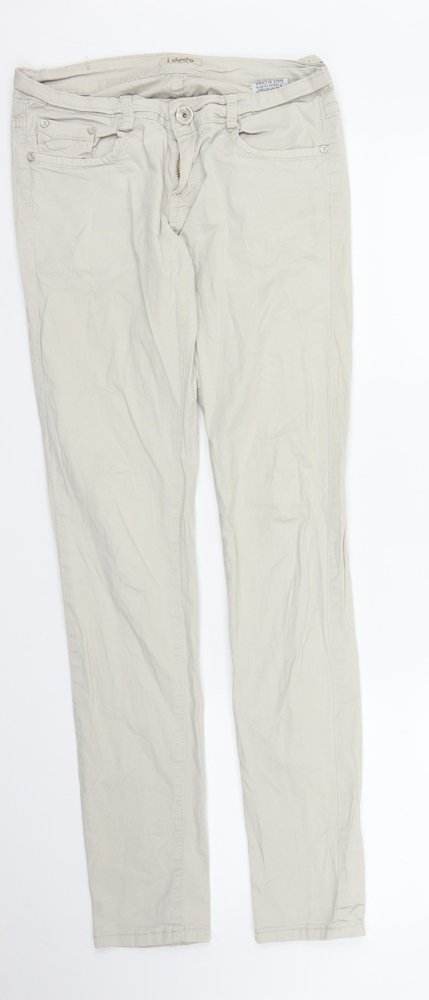 I Dodo Womens Beige   Carpenter Trousers Size S L30 in