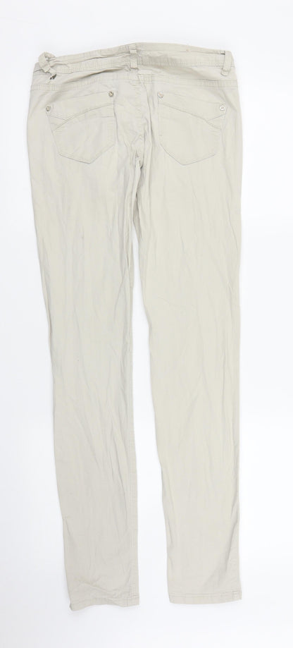 I Dodo Womens Beige   Carpenter Trousers Size S L30 in